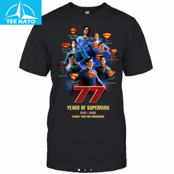 77 Years of Superman 1948-2025 Shirt
