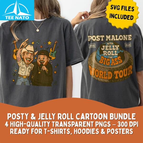 Malone & Jelly Roll Cartoon Bundle Shirt