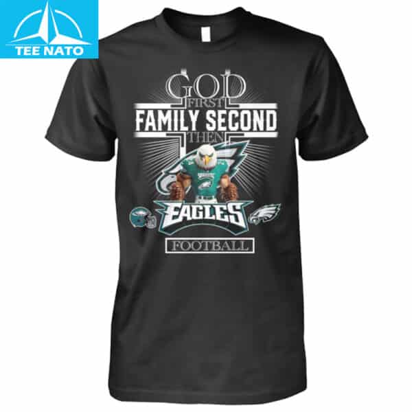 Philadelphia Eagles God First Family Second Football Shirt